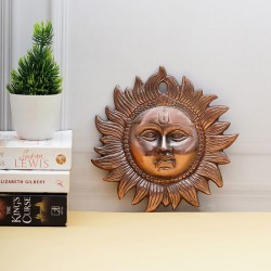 Sun Idol – Copper Metal Wall Hanging for Vastu & Feng Shui | Good Luck Decorative Wall Art for Home & Office 
